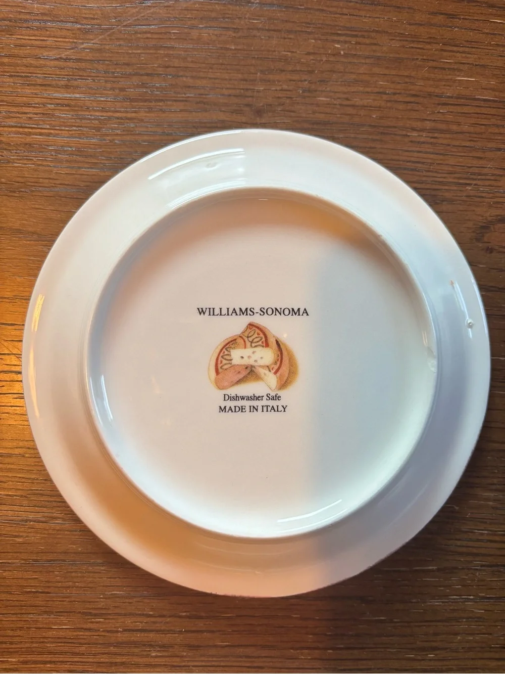 Williams Sonoma Cheese-Themed Decorative Accent Plates in Cream and Tan